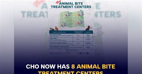 CHO now has 8 Animal Bite Treatment Centers .
